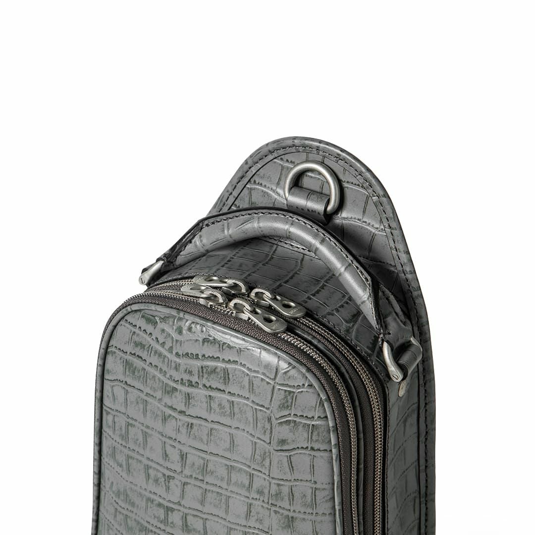 【美品✨】コーチ ボディバッグ ヘリテージ ウェブ ショルダー レザー 型押し COACH（コーチ） バッグ メンズ ボディバッグ シグネチャー エリアス