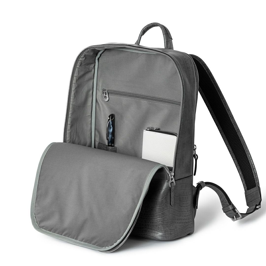 オンライン限定 ワキシングレザー バックパック/クロコ型押し