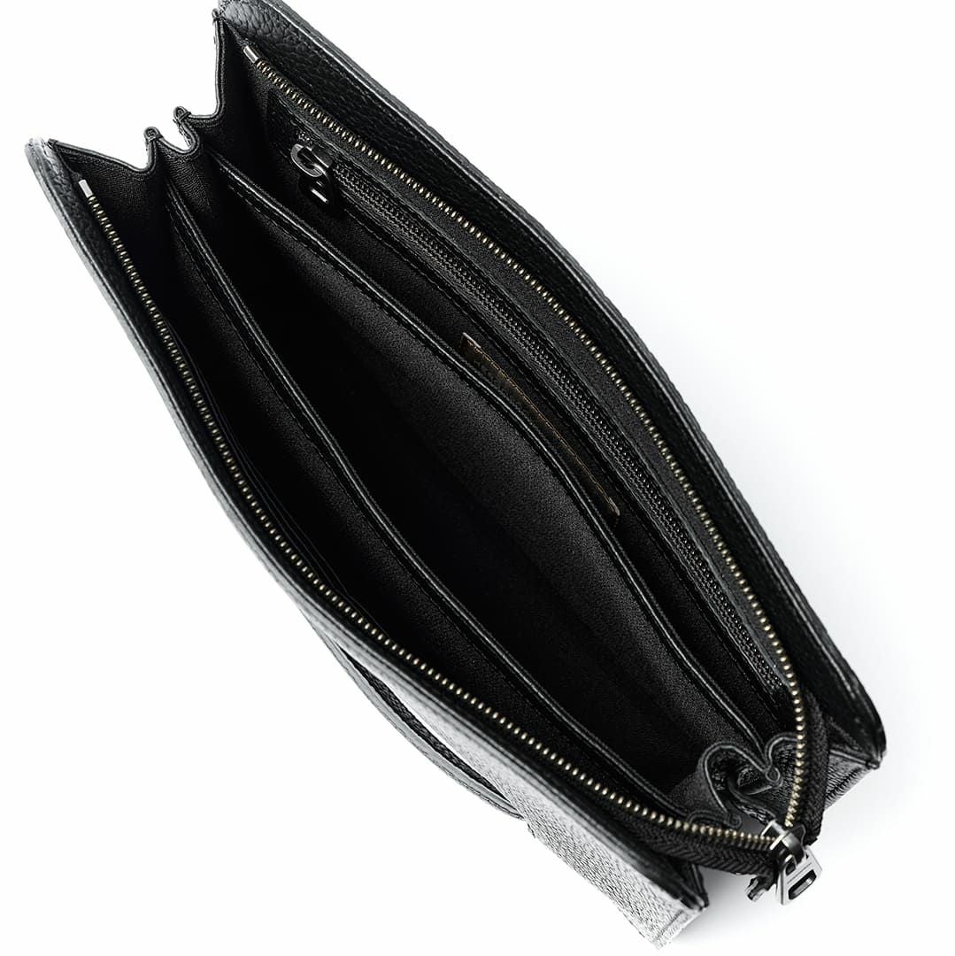 黒のエンボス加工クラッチバッグ エンボスレザー 2wayクラッチバッグ | HM-CSS | エルゴポック公式