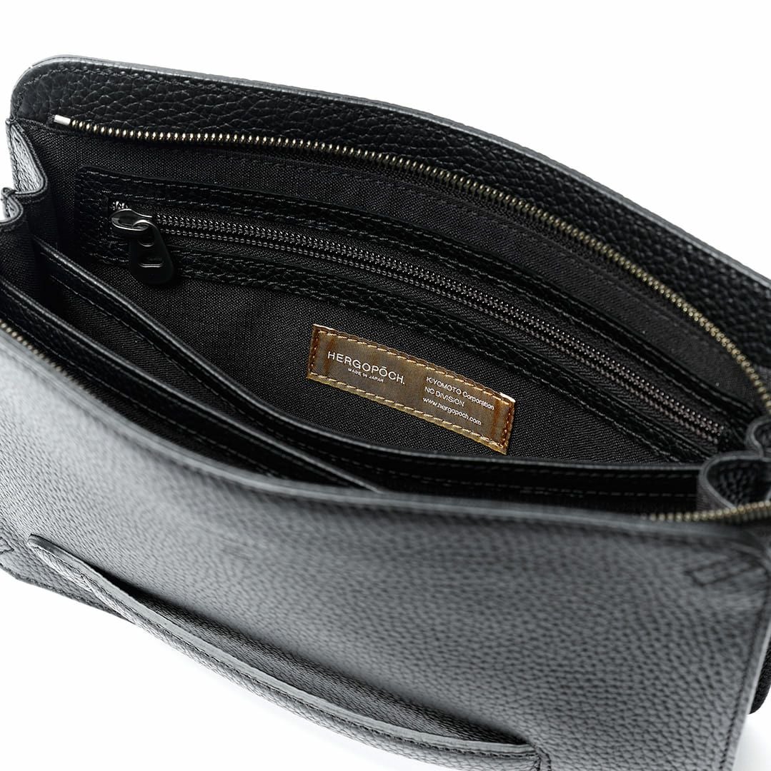 【極美品】HERGOPOCH ボディバッグ 2way ブラウン HERGOPOCH（エルゴポック） 最大42% 5/10限定 No.06 ワキシングレザー