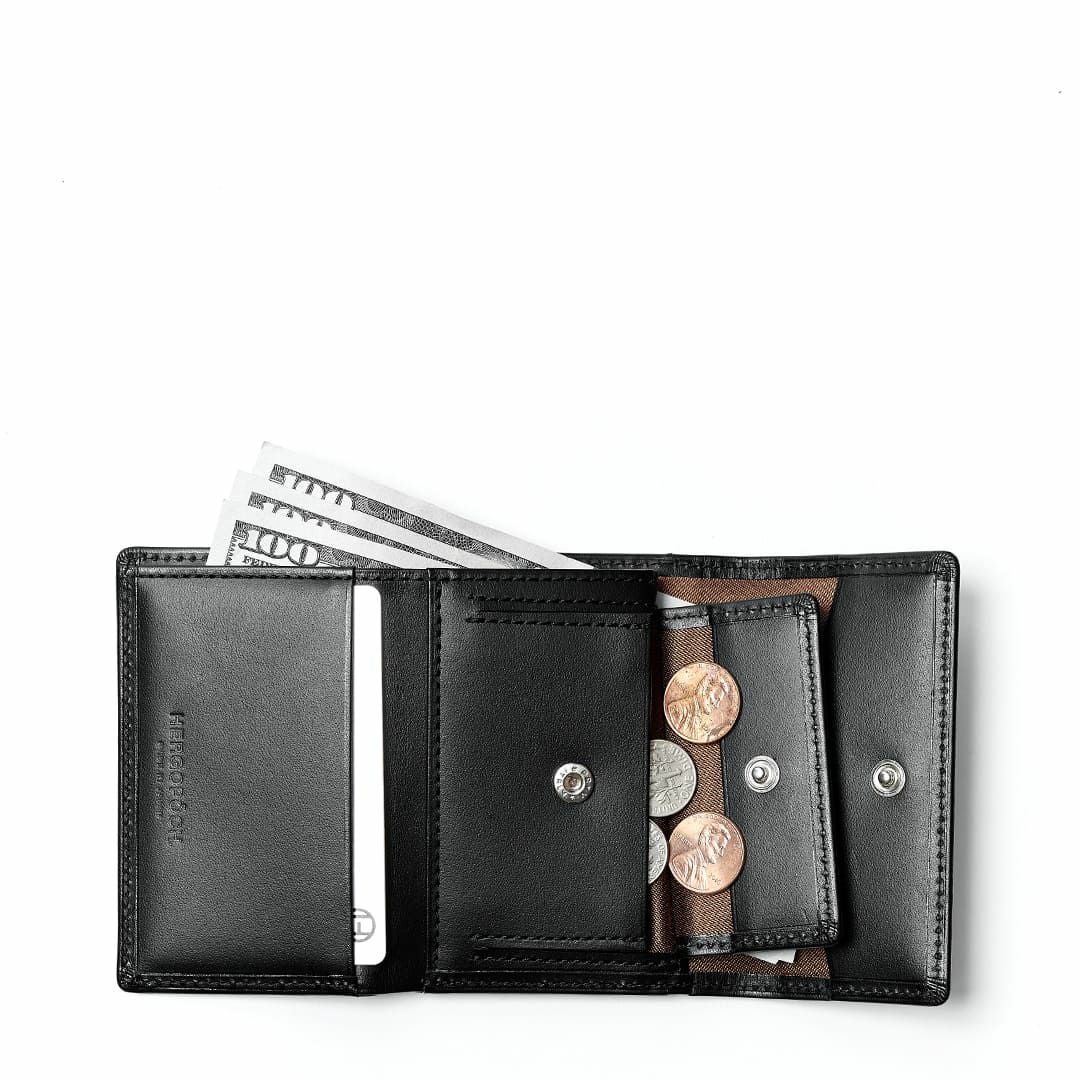【新品!!】エルゴポック☆折り財布 ダークブラウン ワキシングレザー BOX付き ワキシングレザー ミニ財布 | 06A-SLG-M | エルゴポック公式オンライン
