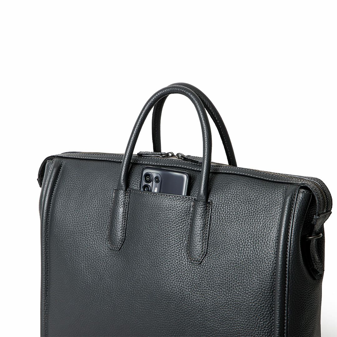 エンボス レザー ブリーフケース ビジネスバッグ UNITED ARROWS green label relaxing｜エンボス レザー ブリーフケース