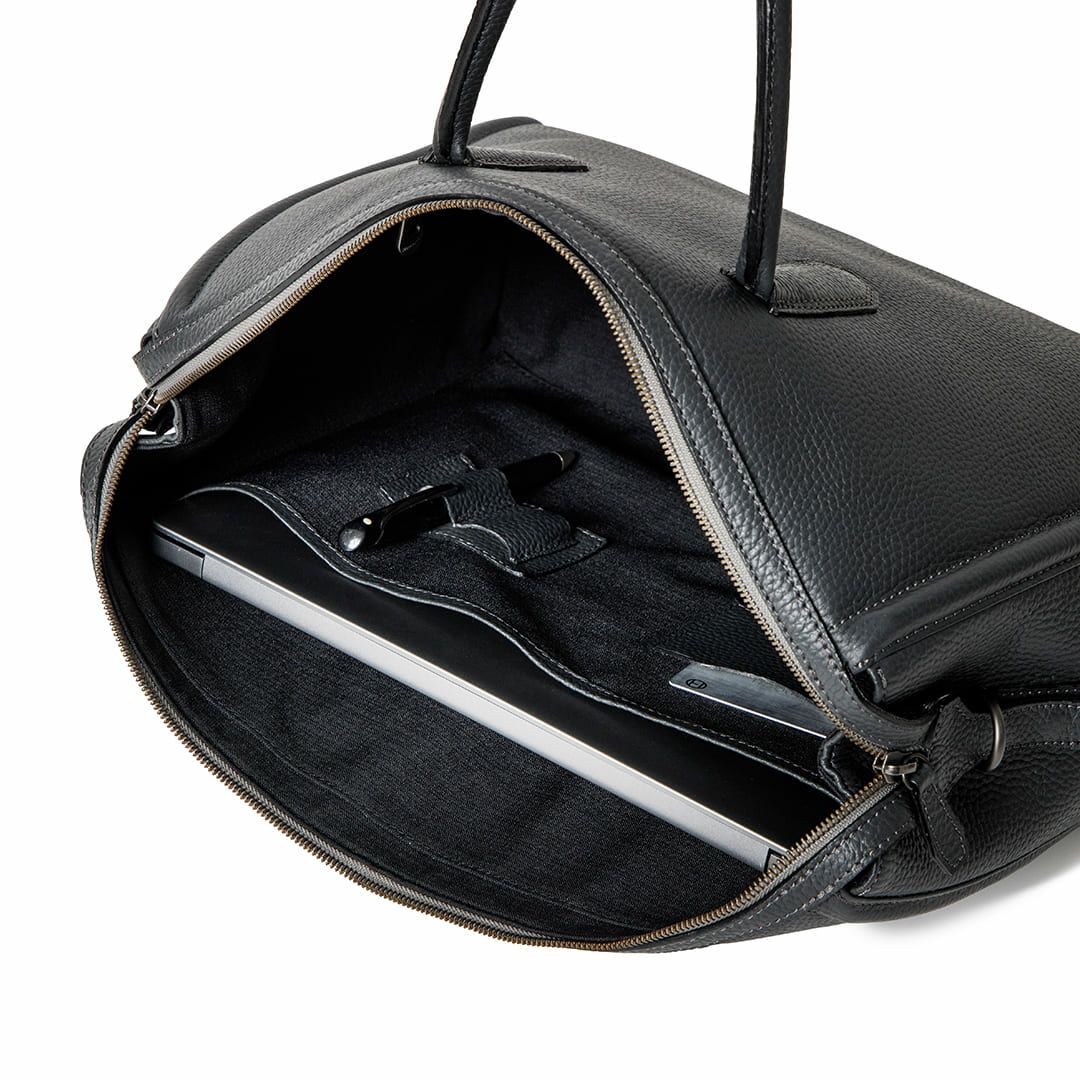 【美品・定価85,800円】 hinn エンボスレザー ビジネスバッグ green label relaxing（グリーンレーベルリラクシング） ビジネス