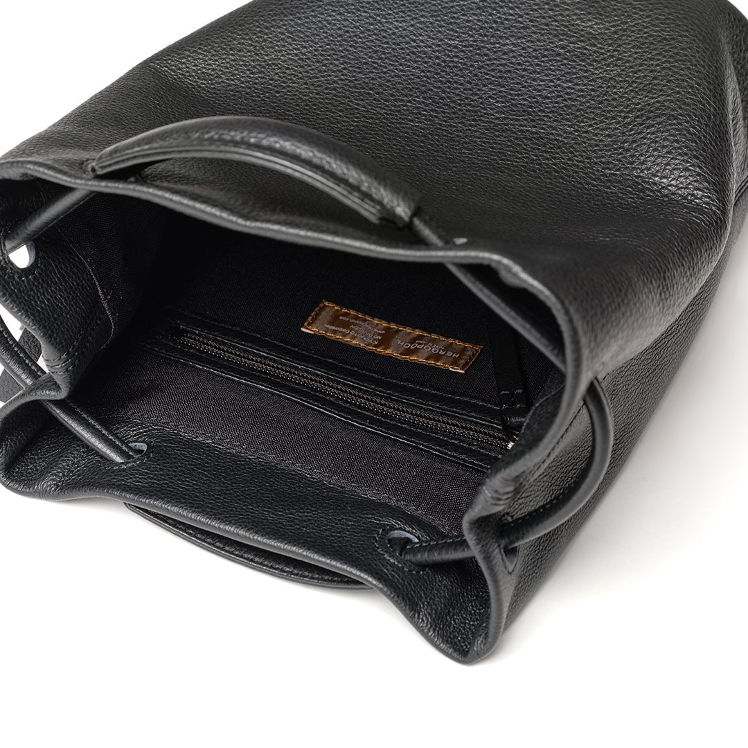 レザーバケットバッグ TC-DSS ファスナーポケット